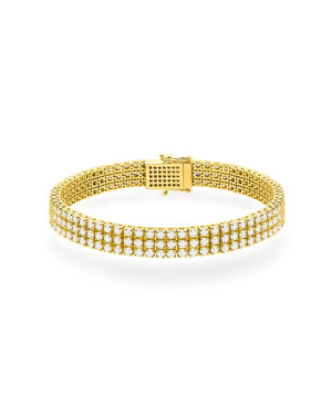 Gold flower earrings 14k with 0.20ct diamond