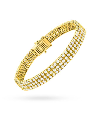 Gold flower earrings 14k with 0.20ct diamond