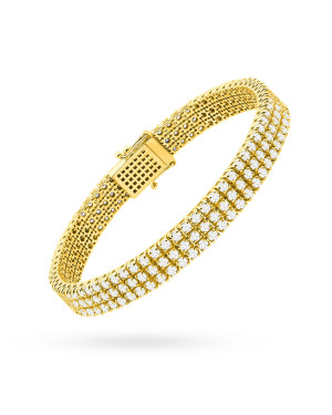 Gold flower earrings 14k with 0.20ct diamond