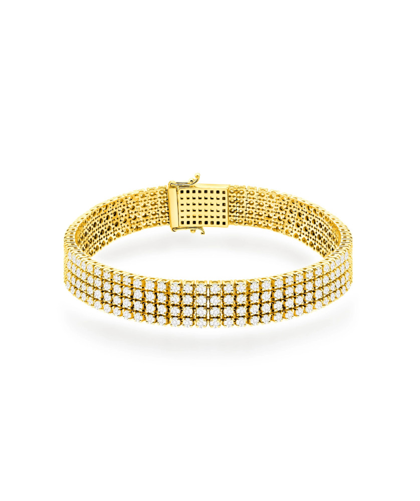 Gold flower earrings 14k with 0.20ct diamond