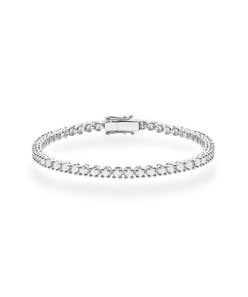 Gold flower earrings 14k with 0.20ct diamond