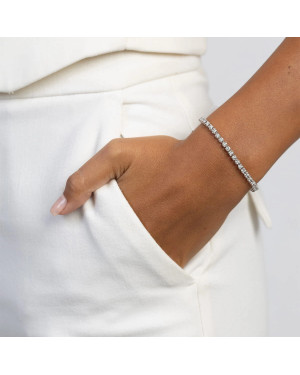 Gold flower earrings 14k with 0.20ct diamond