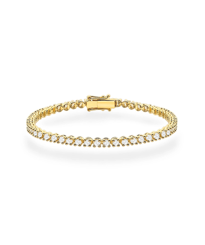 Gold flower earrings 14k with 0.20ct diamond