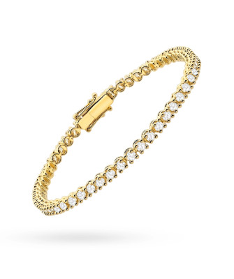 Gold flower earrings 14k with 0.20ct diamond