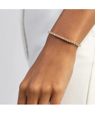 Gold flower earrings 14k with 0.20ct diamond