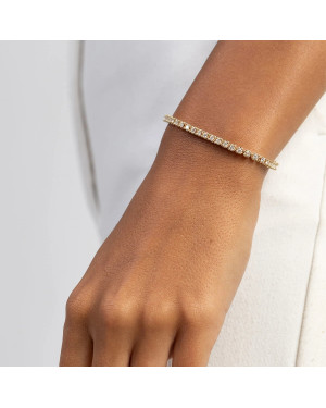 Gold flower earrings 14k with 0.20ct diamond