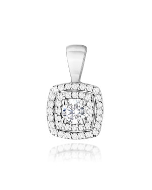 Gold flower earrings 14k with 0.20ct diamond