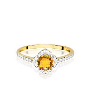 Złoty Pierścionek 14k z diamentem 0,50ct Certyfikat IGI/GIA/HDR