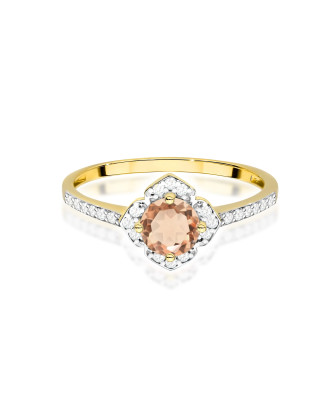 Złoty Pierścionek 14k z diamentem 0,50ct Certyfikat IGI/GIA/HDR