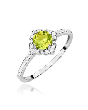 Złoty Pierścionek 14k z diamentem 0,50ct Certyfikat IGI/GIA/HDR
