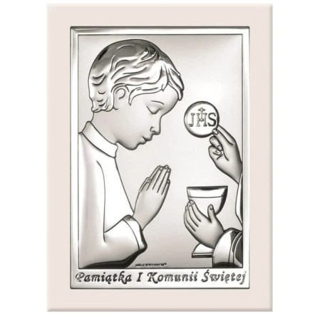 SOUVENIR OF THE FIRST HOLY COMMUNION FOR A BOY (WHITE WOOD)