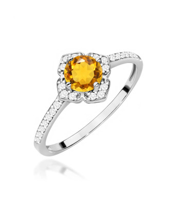 Gold Ring 14k with 0.50ct Diamond IGI/GIA/HDR Certificate