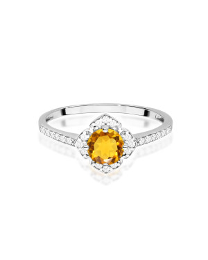 Złoty Pierścionek 14k z diamentem 0,50ct Certyfikat IGI/GIA/HDR