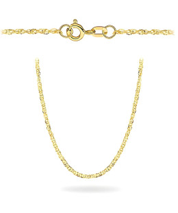 Gold chain 14k - Singapore weave 45 cm