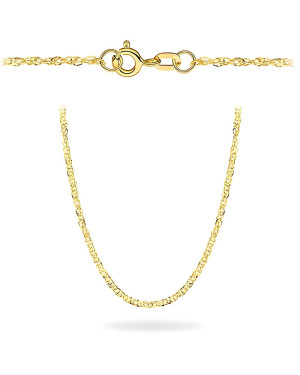 Gold chain 14k - Singapore weave 45 cm