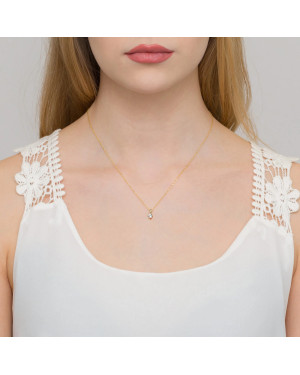 14k Gold Pendant with Diamonds and Ruby 0.15ct