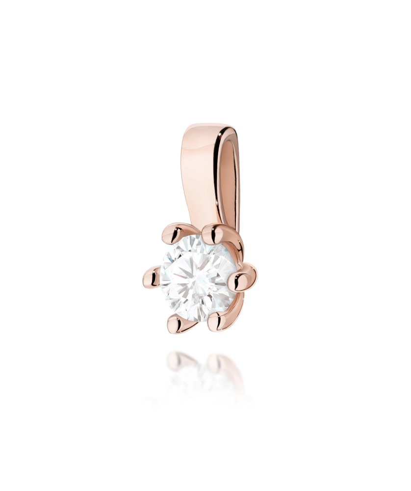 Złota Zawieszka 14k z Diamentami i Rubinem 0,15ct