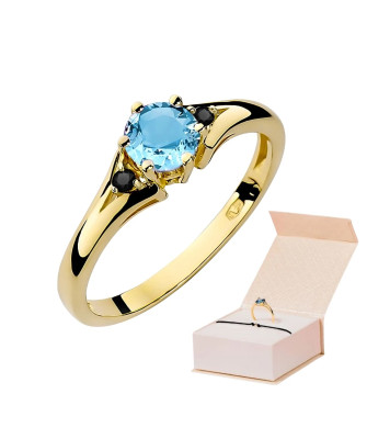 Gold Ring 14k with 0.50ct Diamond IGI/GIA/HDR Certificate