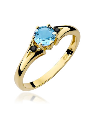Gold Ring 14k with 0.50ct Diamond IGI/GIA/HDR Certificate