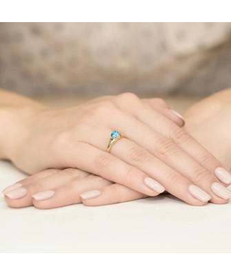 Gold Ring 14k with 0.50ct Diamond IGI/GIA/HDR Certificate