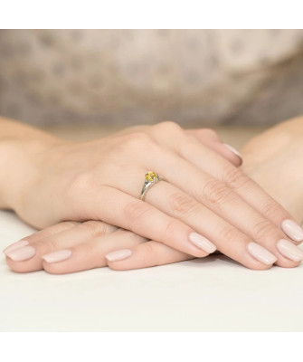 Gold Ring 14k with 0.50ct Diamond IGI/GIA/HDR Certificate