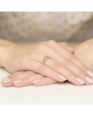 Gold Ring 14k with 0.50ct Diamond IGI/GIA/HDR Certificate