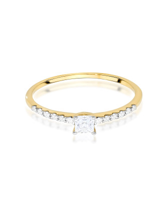 Złoty Pierścionek 14k z diamentem 0,50ct Certyfikat IGI/GIA/HDR