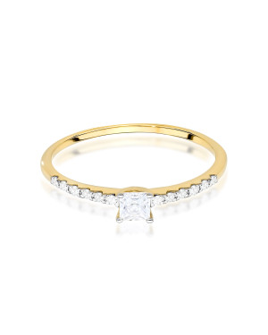 Złoty Pierścionek 14k z diamentem 0,50ct Certyfikat IGI/GIA/HDR