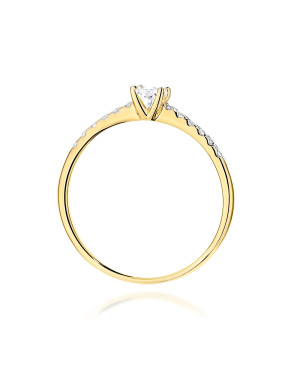 Złoty Pierścionek 14k z diamentem 0,50ct Certyfikat IGI/GIA/HDR