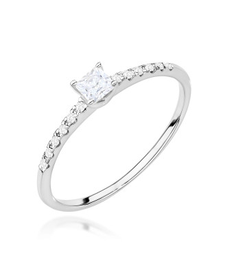 Złoty Pierścionek 14k z diamentem 0,50ct Certyfikat IGI/GIA/HDR
