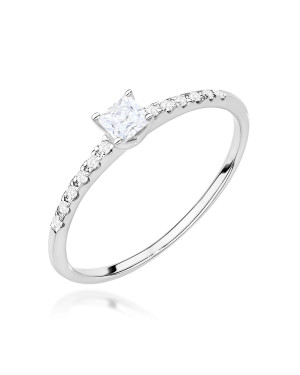 Złoty Pierścionek 14k z diamentem 0,50ct Certyfikat IGI/GIA/HDR