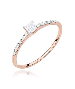 Złoty Pierścionek 14k z diamentem 0,50ct Certyfikat IGI/GIA/HDR