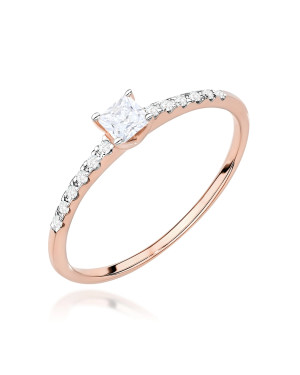 Złoty Pierścionek 14k z diamentem 0,50ct Certyfikat IGI/GIA/HDR