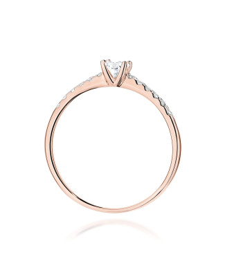 Złoty Pierścionek 14k z diamentem 0,50ct Certyfikat IGI/GIA/HDR