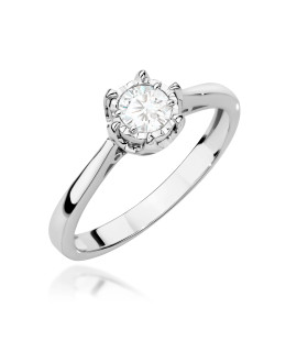 Złoty Pierścionek 14k z diamentem 0,50ct Certyfikat IGI/GIA/HDR