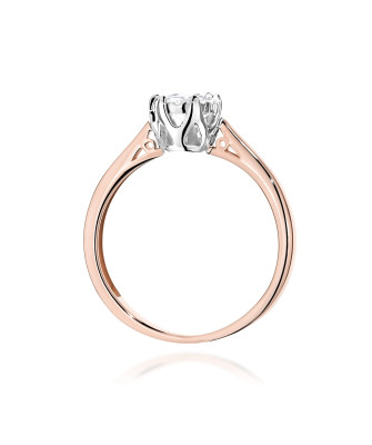 Złoty Pierścionek 14k z diamentem 0,50ct Certyfikat IGI/GIA/HDR