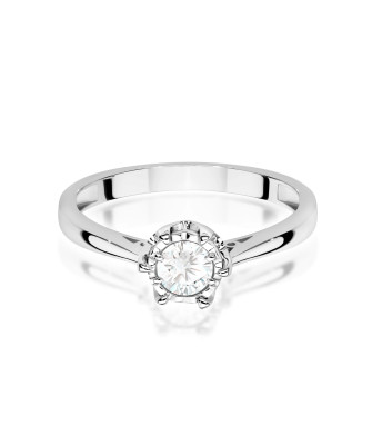 Złoty Pierścionek 14k z diamentem 0,50ct Certyfikat IGI/GIA/HDR