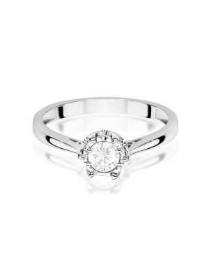 Złoty Pierścionek 14k z diamentem 0,50ct Certyfikat IGI/GIA/HDR