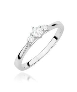 Złoty Pierścionek 14k z diamentem 0,50ct Certyfikat IGI/GIA/HDR