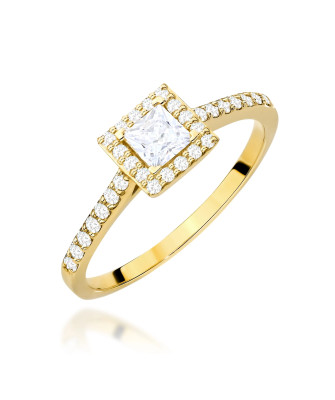 Złoty Pierścionek 14k z diamentem 0,50ct Certyfikat IGI/GIA/HDR