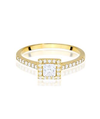 Złoty Pierścionek 14k z diamentem 0,50ct Certyfikat IGI/GIA/HDR