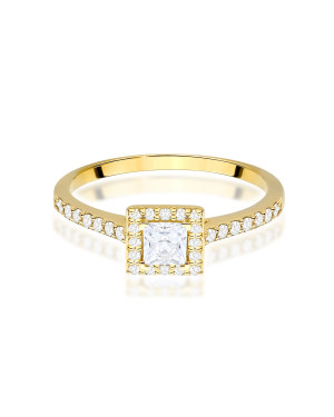 Złoty Pierścionek 14k z diamentem 0,50ct Certyfikat IGI/GIA/HDR