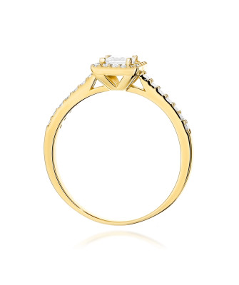 Złoty Pierścionek 14k z diamentem 0,50ct Certyfikat IGI/GIA/HDR