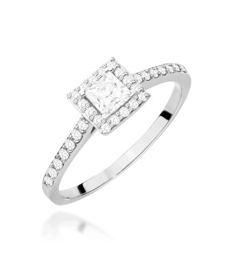 Złoty Pierścionek 14k z diamentem 0,50ct Certyfikat IGI/GIA/HDR