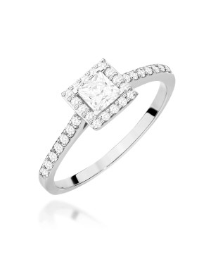 Złoty Pierścionek 14k z diamentem 0,50ct Certyfikat IGI/GIA/HDR