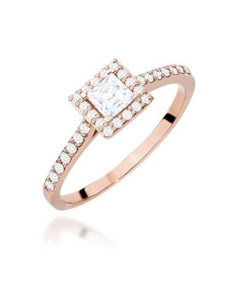 Złoty Pierścionek 14k z diamentem 0,50ct Certyfikat IGI/GIA/HDR