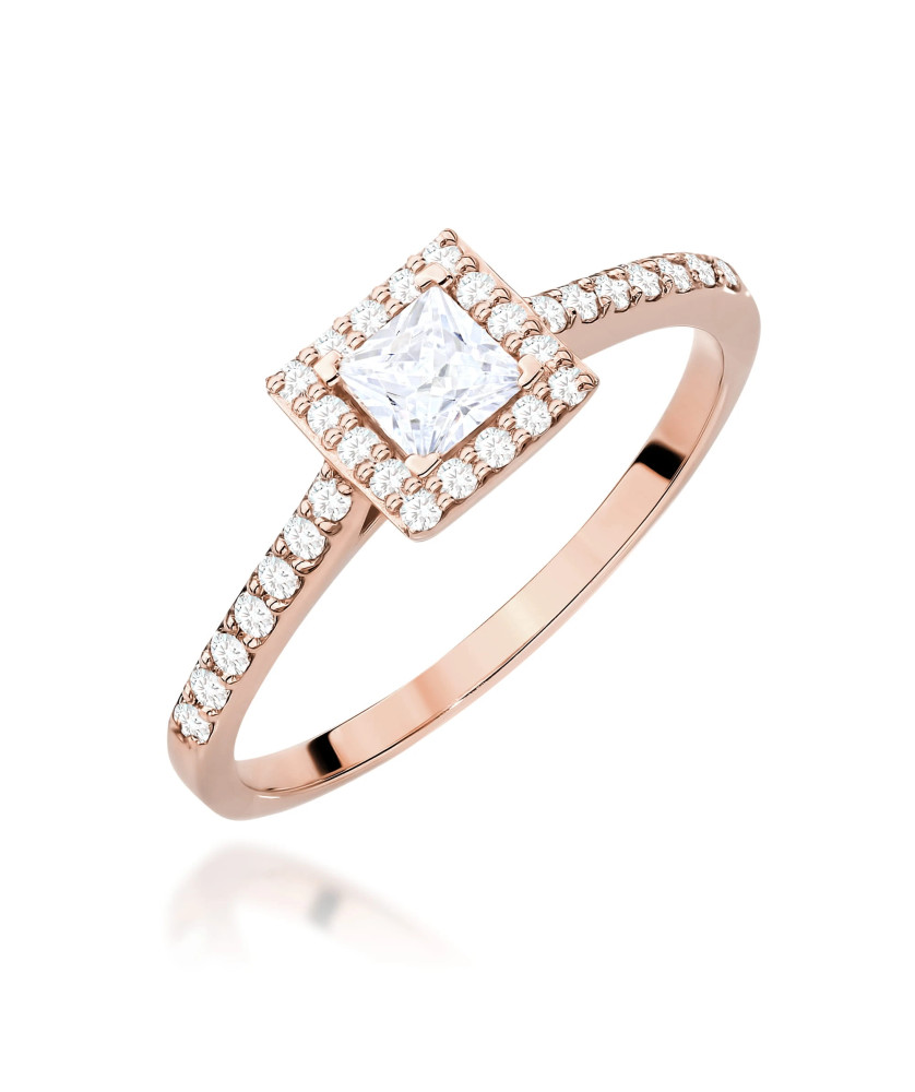 Złoty Pierścionek 14k z diamentem 0,50ct Certyfikat IGI/GIA/HDR