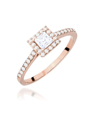 Złoty Pierścionek 14k z diamentem 0,50ct Certyfikat IGI/GIA/HDR