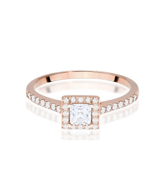 Złoty Pierścionek 14k z diamentem 0,50ct Certyfikat IGI/GIA/HDR