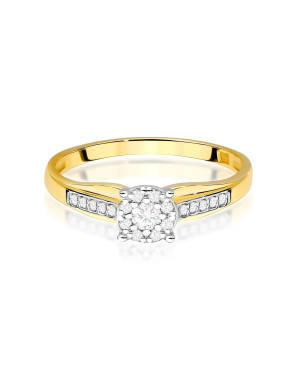 Złoty Pierścionek 14k z diamentem 0,50ct Certyfikat IGI/GIA/HDR